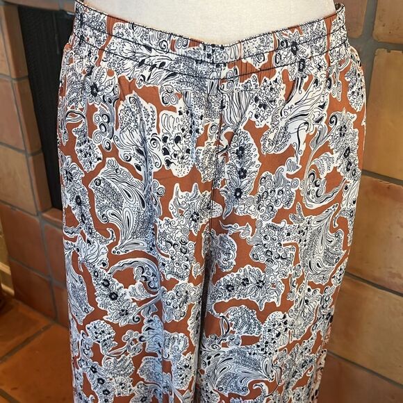Anthropologie Hei Hei Lalasa Boho Paisley Wide Leg Palazzo Pants, S! - Picture 2 of 8